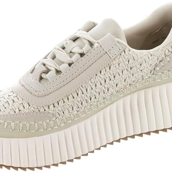 Shoes - Women's Sneakers Leather Mesh Lace Up Athletic Shoe Size 9 Sandstone Knit